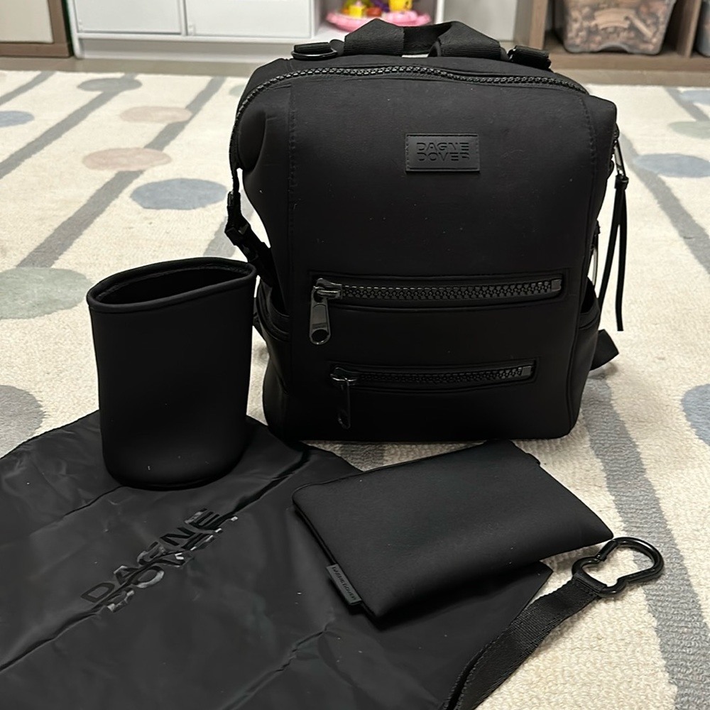 Dagne Dover Small Indi Neoprene Diaper Backpack in Black